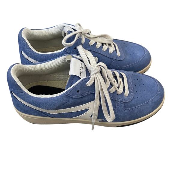 Rag & Bone Retro Court Sneaker Retro Blue Suede Size 38.5 - Picture 5 of 9
